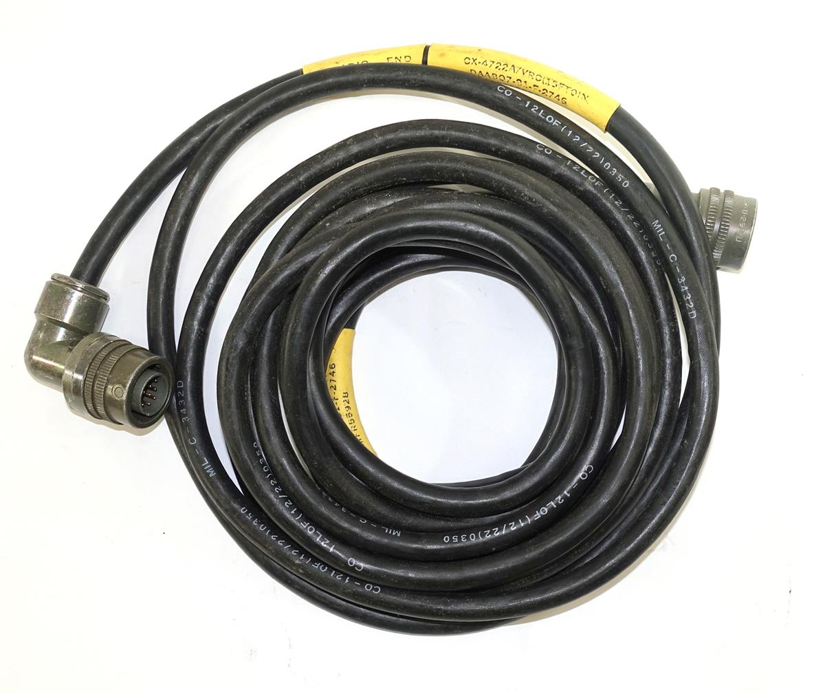 Power Electrical Cable Assembly 15 Feet for Military Radio Application